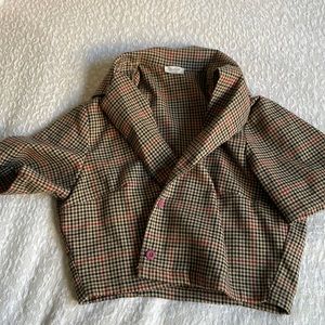 Crop top sweater flannel